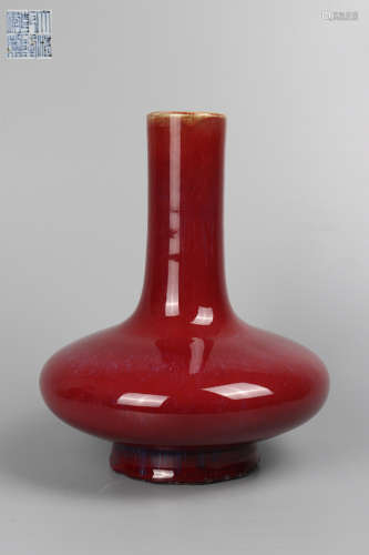 Red Glazed Porcelain Bottle
