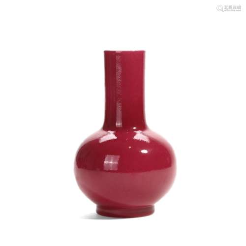 A CHINESE COPPER-RED GLAZED VASE