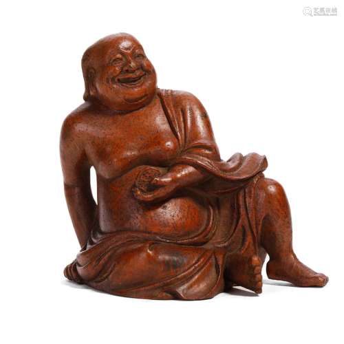 A CHINESE BAMBOO CARVING OF LIU HAI