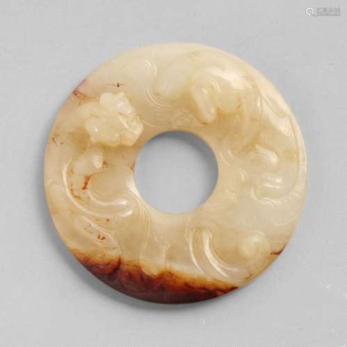 A WHITE JADE  CHILONG  DISC