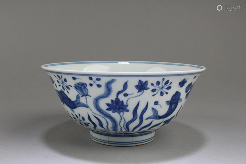 Chinese Blue & White Porcelain Bowl