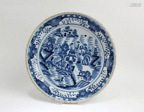 Chinese Blue & White Plate