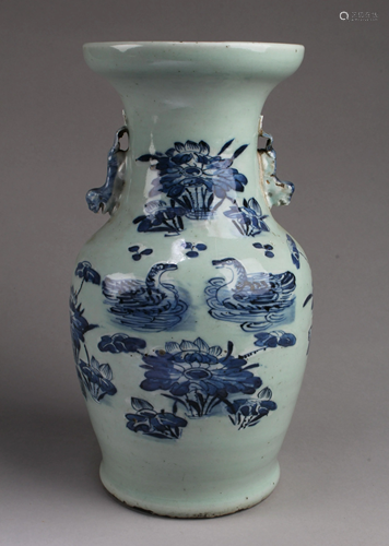 Chinese Blue & White Porcelain Vase