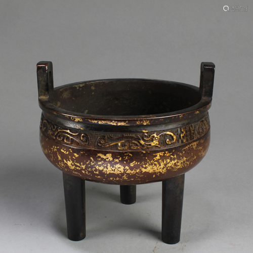 Chinese Bronze Tripod Censer