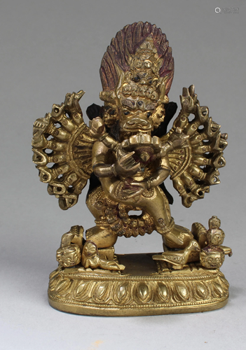 Antique Chinese Gilt Bronze Bodhisattva Statue