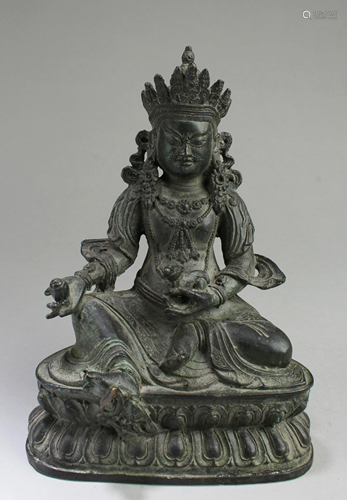 Chinese Bronze Bodhisattva Statue