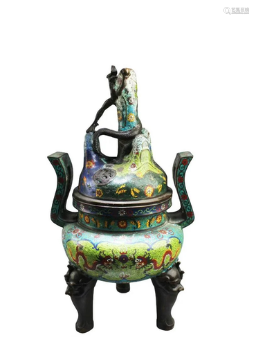 Chinese Cloisonne Censer