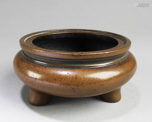 A Bronze Tripod Censer