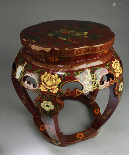 A Lacquer Stool