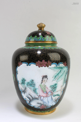 Chinese Cloisonne Container