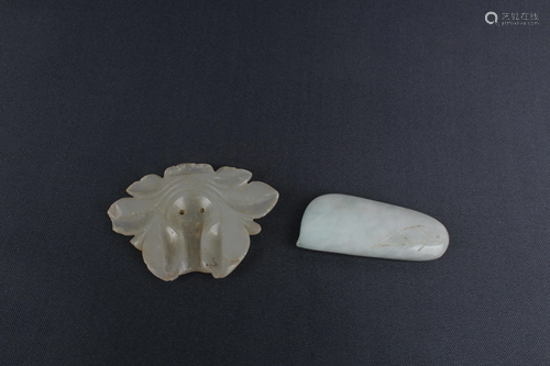 A Group of Two Jade Ornaments