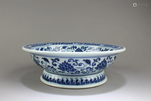 Chinese Blue & White Plate