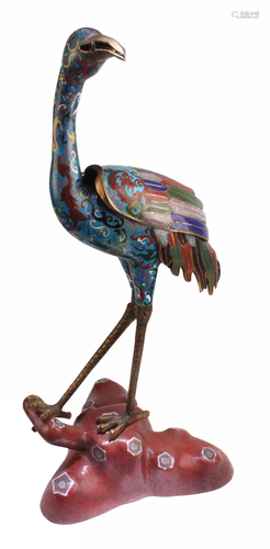 Chinese Cloisonne Swan Statue