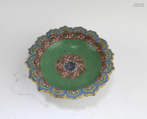 Antique Porcelain Ritual Buddhist Plate