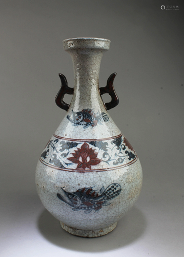 Chinese Crackleware Glazed Vase