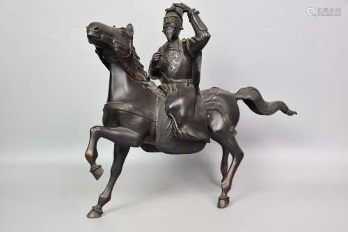 Qing Dynasty--Bronze Horse Huren Horse-riding Smoker