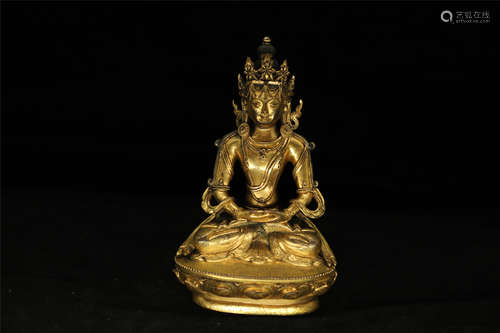 Qing Guanyin Seated Statue