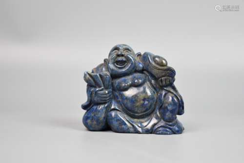 Lapis Lazuli Maitreya Carving