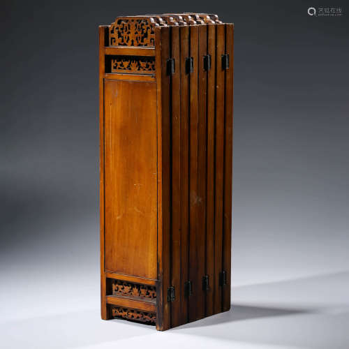 A CHINESE BOXWOOD TABLE SCREEN
