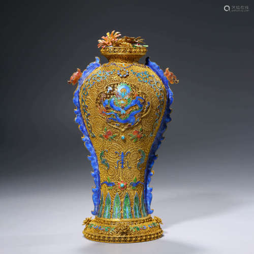 A CHINESE FILAMENT WORK VASE