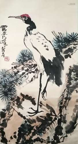 Pine and Crane   by Pan Tianshou