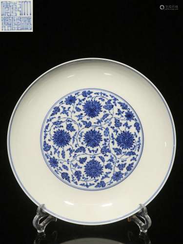 Overseas Backflow.Chinese Blue-and-white Plate