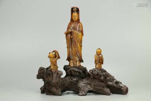 Tianhuang Stone  Statue of Children and Avalokitesvara