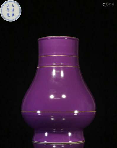 Overseas Backflow.Chinese Purple-glazed Vase