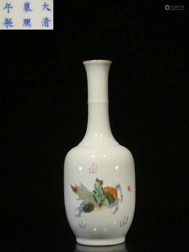 Overseas Backflow.Chinese Famille Rose Vase