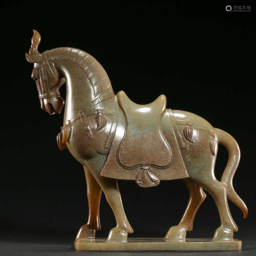 HAN DYNASTY, CHINESE HETIAN JADE HORSE