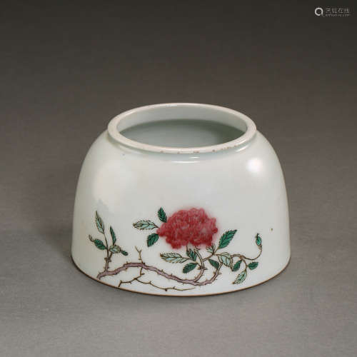 CHINESE QING DYNASTY FAMILLE ROSE BRUSH WASHER