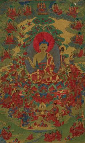 QING DYNASTY, CHINESE KESI EMBROIDERED THANGKA