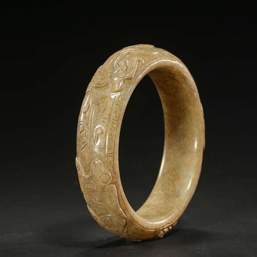 CHINESE HAN DYNASTY HETIAN JADE BRACELET