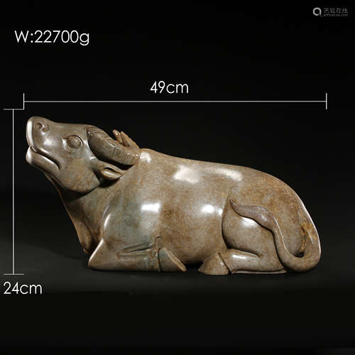 CHINESE HAN DYNASTY HETIAN JADE COW