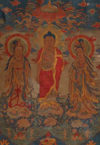 KESI EMBROIDERED THANGKA IN QING DYNASTY, CHINA