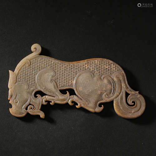 HAN DYNASTY, CHINESE HETIAN JADE BEAST