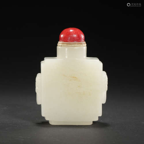 QING DYNASTY, CHINESE HETIAN JADE SNUFF BOTTLE