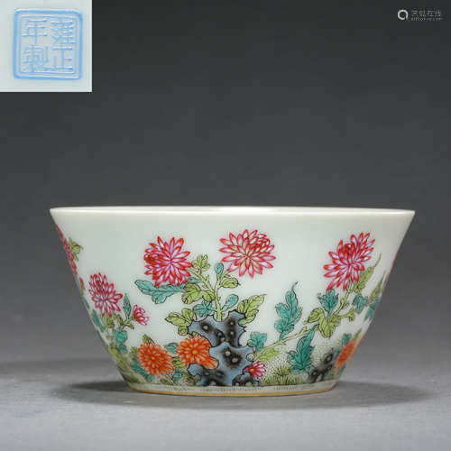 CHINA QING DYNASTY YONGZHENG FAMILLE ROSE CUP