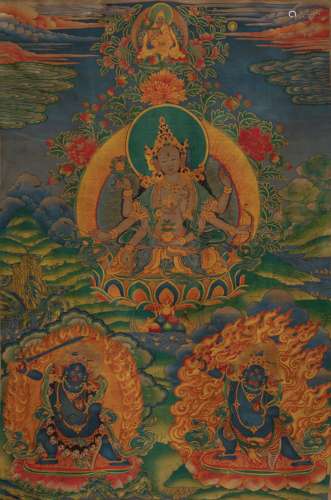 KESI EMBROIDERED THANGKA IN QING DYNASTY, CHINA