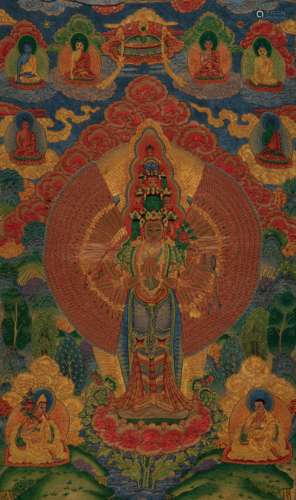 KESI EMBROIDERED THANGKA IN QING DYNASTY, CHINA