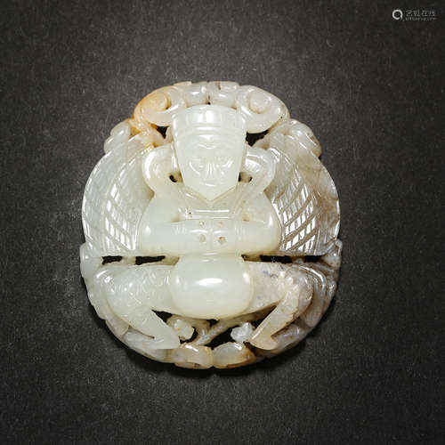 CHINESE MING DYNASTY HETIAN JADE PENDANT