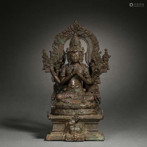 OLD INDIAN SEATED BUDDHA