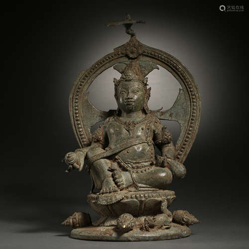 OLD INDIAN SEATED BUDDHA