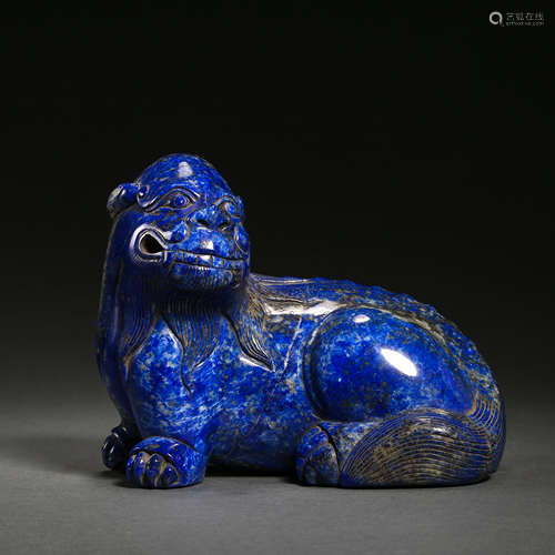 LAPIS LAZULI BEAST IN THE QING DYNASTY OF CHINA