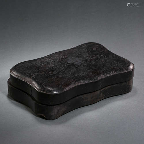 CHINESE QING DYNASTY POETRY AND INKSTONE