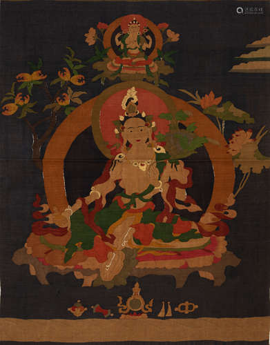 KESI EMBROIDERED THANGKA IN QING DYNASTY, CHINA