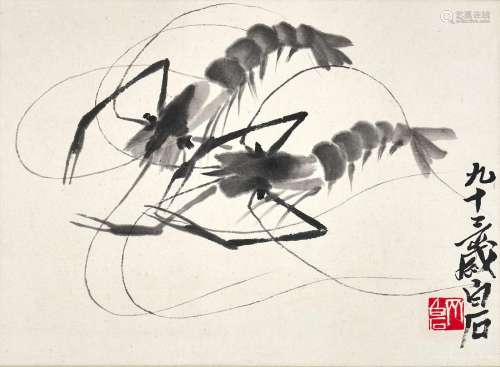 Attributed to Qi Baishi (1864-1957) Two Shrimps