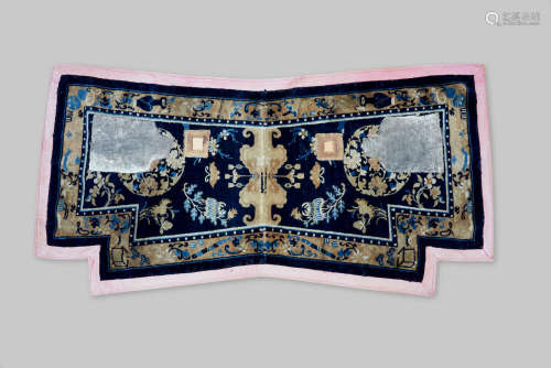 A horse-back 'floral' rug Ningxia, late Qing dynasty