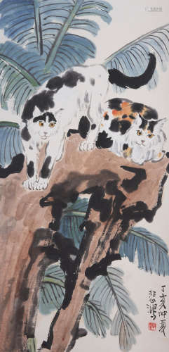Attributed to Xu Beihong (1895-1953) Two Cats