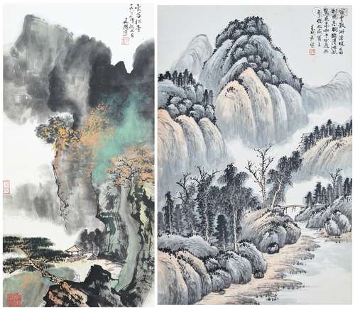 Liu Jianguo (b. 1960) and Binzhu (20th century) Landscapes